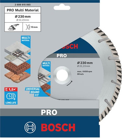 Accessoires Bosch 2 pièces disque à tronçonner diamanté standard pour universel 230 mm (pack duo) - 061599766y