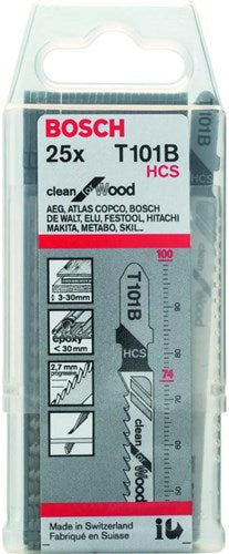Accessoires Bosch 25x clean pour lame de scie sauteuse à bois t101b 2608633622 - 2608633622