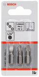 Accessoires Bosch jeu d'embouts 3 pièces extra durs (assortis) s 1,0x5,5 ; ph2; pz2; 25mm 3pcs - 2607001766