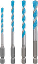 Bosch accessoires jeu de 4 pièces perceuse universelle hex-9 multiconstruction 4 5 6 8 - 2608902368