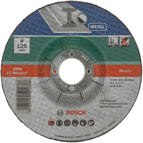 Accessoires Bosch Jeu de 5 disques à tronçonner courbés pour le métal | 125 x 2,5 mm - 2609256333