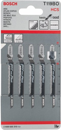 Lame de scie sauteuse Bosch t119bo (5 pièces)
