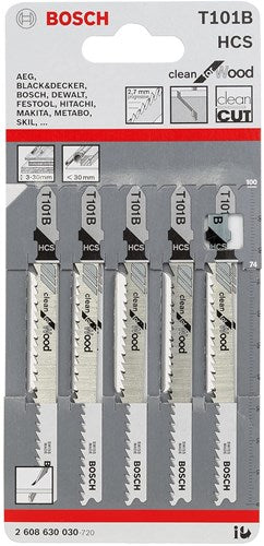 Lame de scie sauteuse Bosch t101b (5pcs)