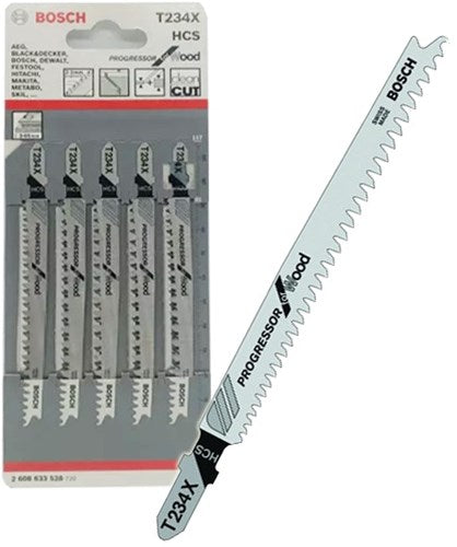 Lame de scie sauteuse Bosch t234x (5pcs)