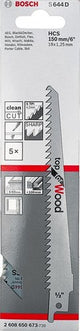 Accessoires Bosch 5x lame de scie alternative pour bois s644d - 2608650673