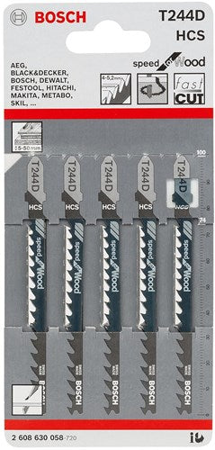 Lame de scie sauteuse Bosch t244d (5 pièces)