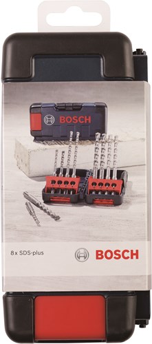 Accessoires Bosch jeu de 8 perforateurs à percussion sds plus-3 | boîte résistante - 2607019903