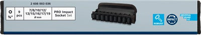 Bosch professional pro jeu de douilles à chocs courtes 3 8 9 pièces - 2608003036