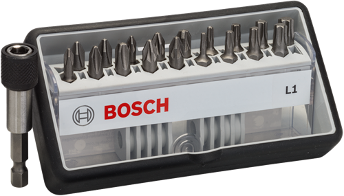 Jeu d'embouts d'accessoires Bosch | extra dur l1 | ligne robuste | 19 pièces | 2607002567 - 2607002567
