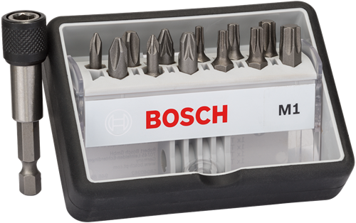 Jeu d'embouts d'accessoires Bosch | extra dur m1 | ligne robuste | 13 pièces | 2607002563 - 2607002563