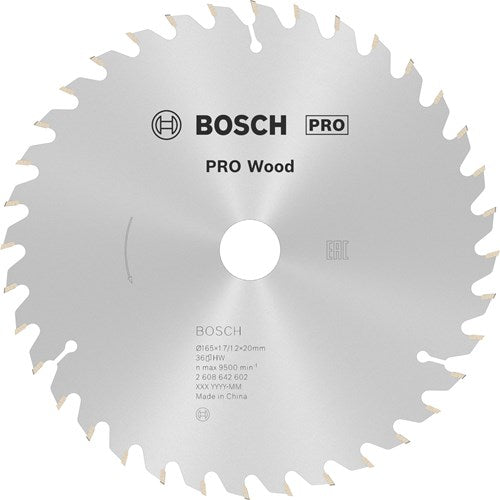 Bosch accessoires lame de scie circulaire 165x20 16x1,7 mm, 36t - 2608642602