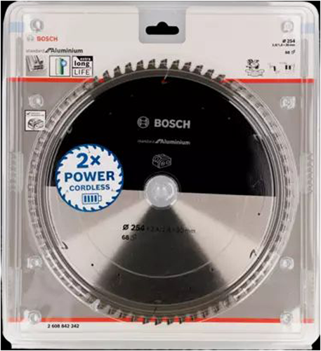 Support de batterie pour lame de scie circulaire accessoires Bosch. aluminium 254x30x2.4 1.8 68t - 2608842242