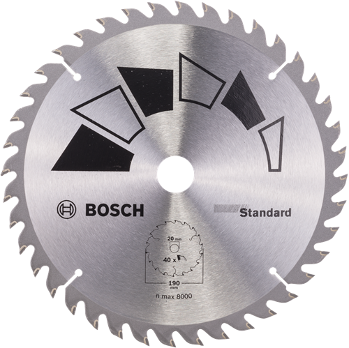 Bosch accessoires lame de scie circulaire basic 190x22x20 16,t40 - 2609256819