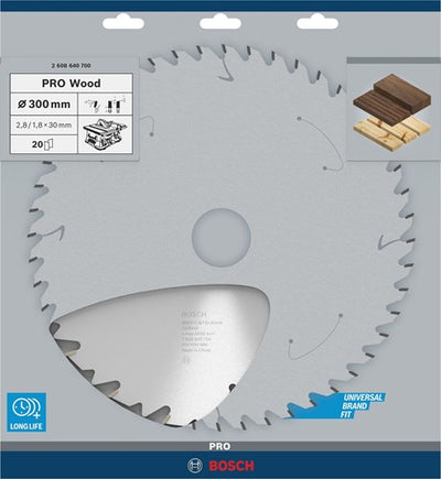 Bosch accessoires lame de scie circulaire bois de construction 300 x 30 x 2,8 mm, 20 1 pc - 2608640700