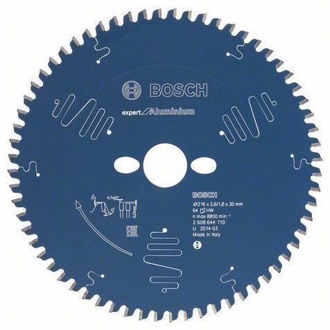 Bosch accessoires lame de scie circulaire expert pour aluminium 210x30x2,6 1,8x54t - 2608644109