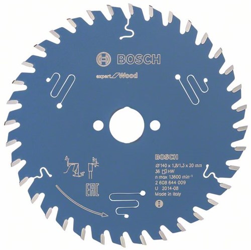 Bosch accessoires lame de scie circulaire expert pour bois 140x20x1,8 1,3x36 t - 2608644009