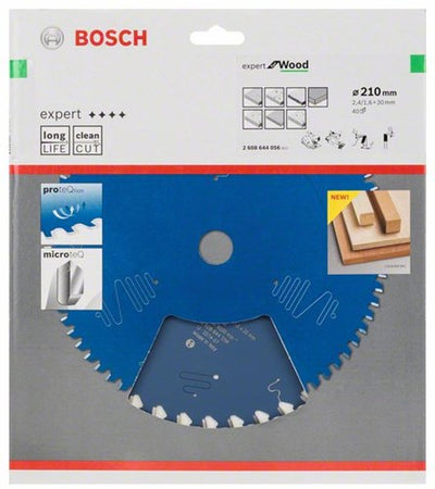 Bosch accessoires lame de scie circulaire expert pour bois 210x30x2,4 1,6x40 t - 2608644056