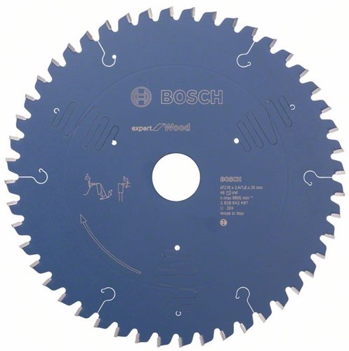 Bosch accessoires lame de scie circulaire expert pour bois 216x30x2,4 1,8x48 t - 2608642497