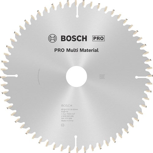 Bosch accessoires lame de scie circulaire multi-matériaux 216 x 30 x 2,5 mm, 60 1 pc - 2608640446