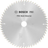 Bosch accessoires lame de scie circulaire multi-matériaux 254 x 30 x 3,2 mm, 60 1 pièce - 2608640449