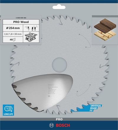 Bosch accessoires lame de scie circulaire optiline k v 254x30x2.8 40t wz - 2608640443