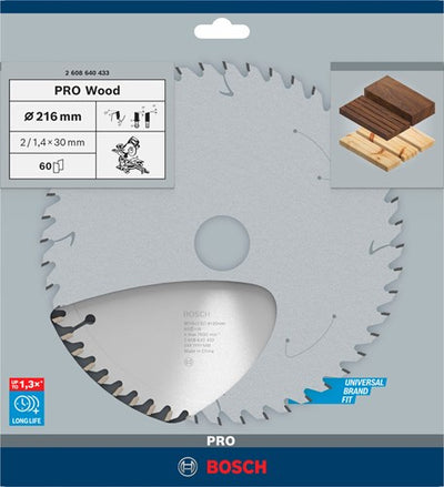 Bosch accessoires lame de scie circulaire optiline bois 216 x 30 x 2,0 mm, 60 1pc - 2608640433