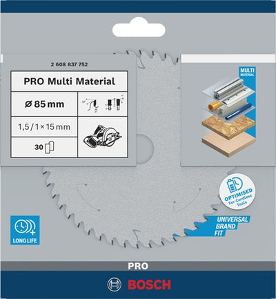 Bosch accessoires lame de scie circulaire st multi mat 85x15x1,5 1,0x30t - 2608837752