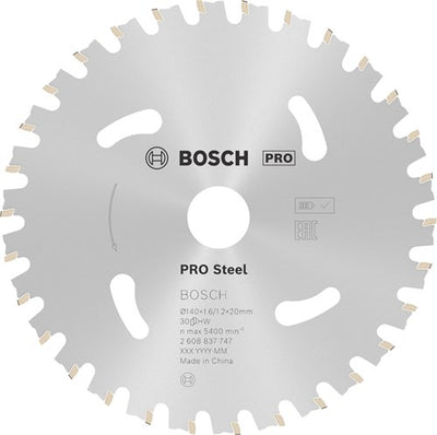 Accessoires Bosch lame de scie circulaire | norme pour l'acier | 140 mm | t30 2608837747