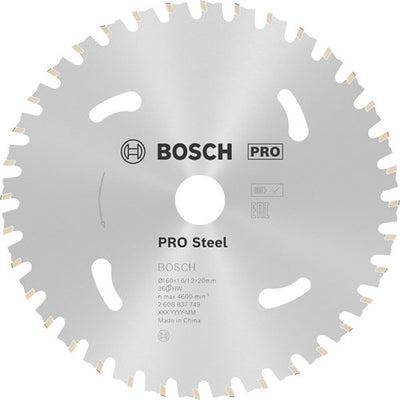 Accessoires Bosch lame de scie circulaire | norme pour l'acier | 160 mm | t36 2608837749