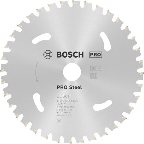 Accessoires Bosch lame de scie circulaire | norme pour l'acier | 160 mm | t36 2608837749