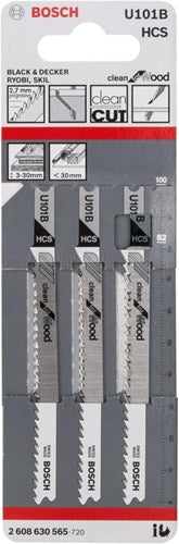 Lame de scie sauteuse Bosch u101b (3pcs)