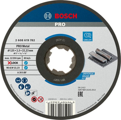Bosch accessoires disque à tronçonner métal x-lock 125x2,5mm - 2608619782