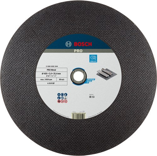Bosch accessoires disque à tronçonner droit expert pour métal a 36 r bf, 400 mm, 25,40 mm, 3,2 mm - 1 pièce - 2608600544