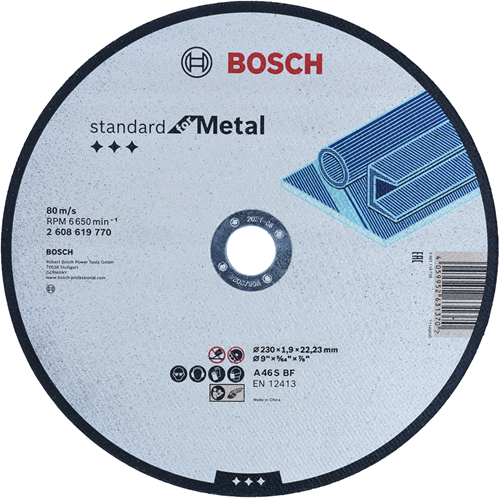 Bosch accessoires disque à tronçonner standard métal 230x1,9x22,23 - 2608619770