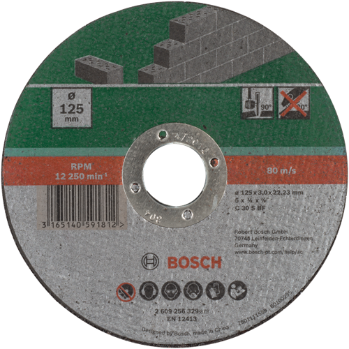 Bosch accessoires disque à tronçonner pierre, 125 x2,5 droit - 2609256329