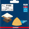 Bosch accessoires papier abrasif expert c470 pour ponceuses delta 93 mm, k100 5 pièces - 2608900826