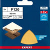Bosch accessoires papier de verre expert c470 pour ponceuses delta 93 mm, k120 - 5 pièce(s) - 2608900827