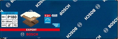 Bosch accessoires papier abrasif expert c470 pour ponceuses orbitales 93 x 186 mm, k180 50 pièces - 1 pièce(s) - 2608900940