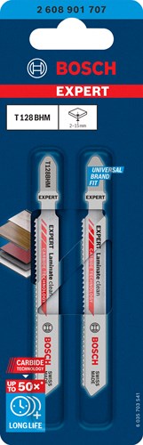 Bosch accessoires expert lame de scie sauteuse t128bhm 2pcs stratifié propre - 2608901707