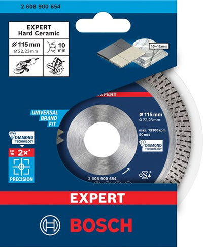 Bosch accessoires expert disque à tronçonner diamanté en céramique dure 115 x 22 | 23x1 | 4 x 10 mm - 2608900654
