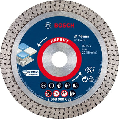 Disque à tronçonner diamanté Bosch Accessories Expert en céramique dure 76 mm 76 x 1,9 x 10 mm - 1 pièce(s) - 2608900652