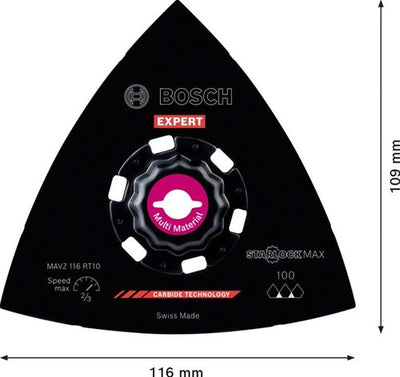 Bosch accessoires expert plateau de ponçage mavz 116 rt10 lame de scie multi-outils 116 mm - 1 pièce(s) - 2608900051