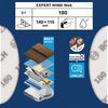 Bosch accessoires expert feuille abrasive web w480 115 x 140 mm, g180, 2x - 2608902382