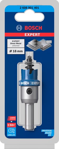 Bosch accessoires expert tôlerie | scie cloche | 18mm - 2608901401