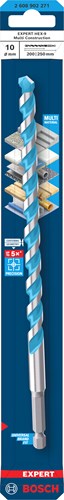 Bosch accessoires expert perceuse universelle | hexadécimal-9 | multiconstruction | 10x200x250 - 2608902271