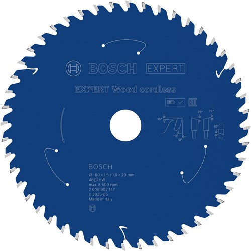 Bosch accessoires expert bois lame de scie circulaire sans fil | 160 x 1,5 1 x 20 mm | t48 - 2608902147