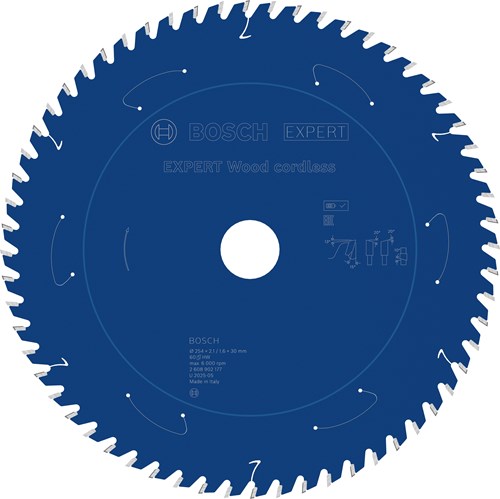 Bosch accessoires expert bois lame de scie circulaire sans fil | 254 x 2,1 1,6 x 30 mm | t60 - 2608902177
