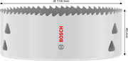 Accessoires Bosch scie cloche avec filetage pour matériaux multiples | 114 x 40 mm - 2608594606 - afbeelding 2