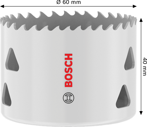 Accessoires Bosch scie cloche avec filetage pour matériaux multiples | 60x40mm - 2608594587