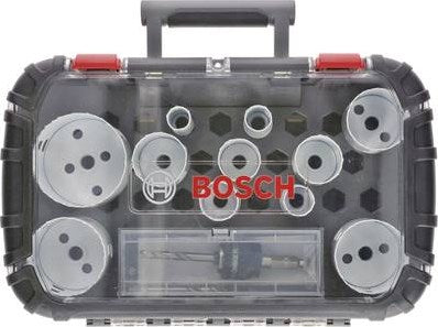 Bosch accessoires jeu de scies cloches pour le bois et le métal | 14 pièces - dont 60 68 76 mm - 2608594193